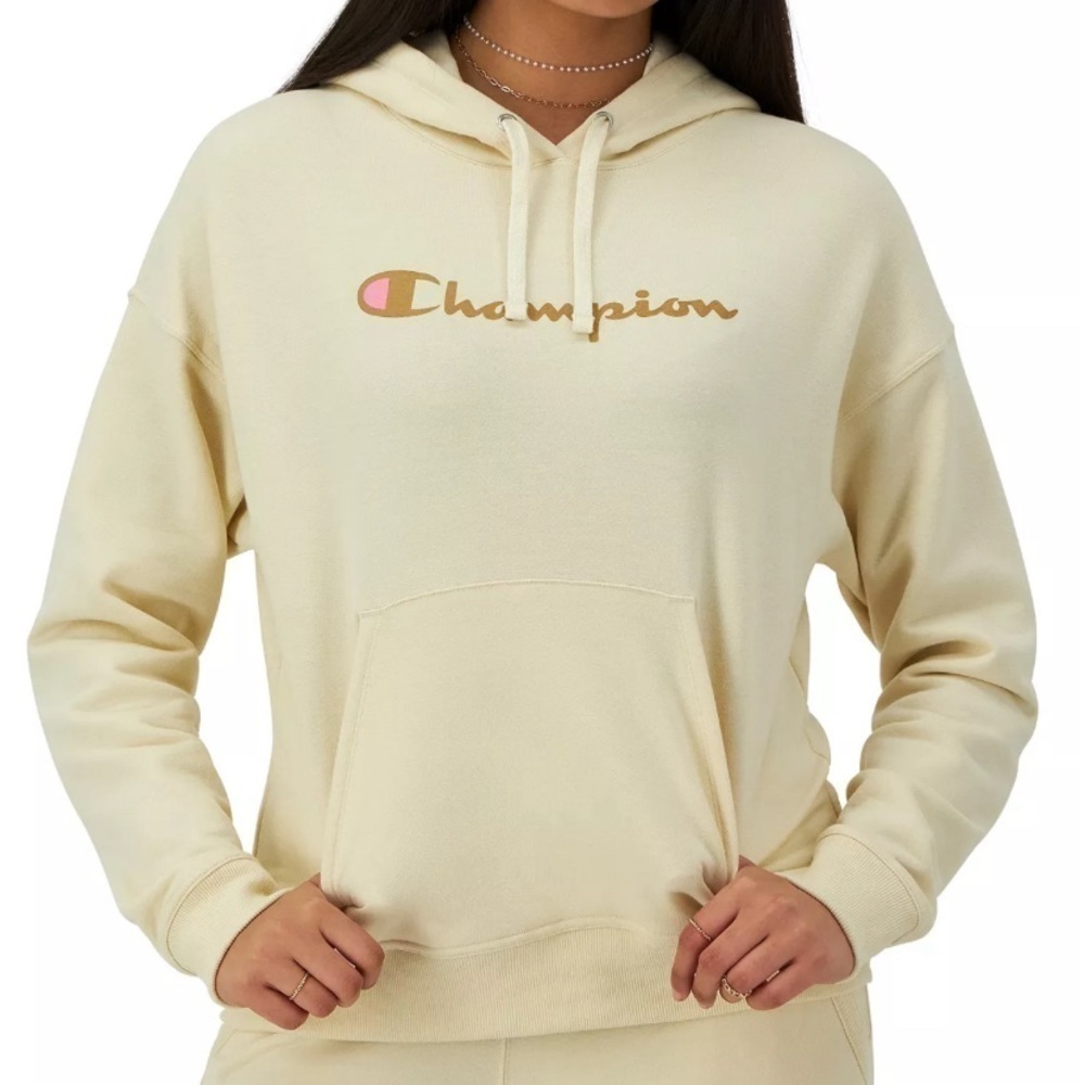 Champion Women's Relaxed Logo Fleece Sweatshirt Hoodie